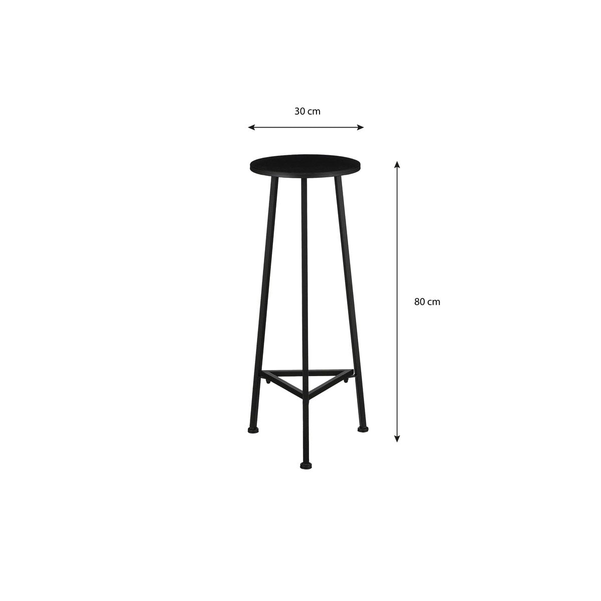 Adine Plantentafel - Zwart - Laag