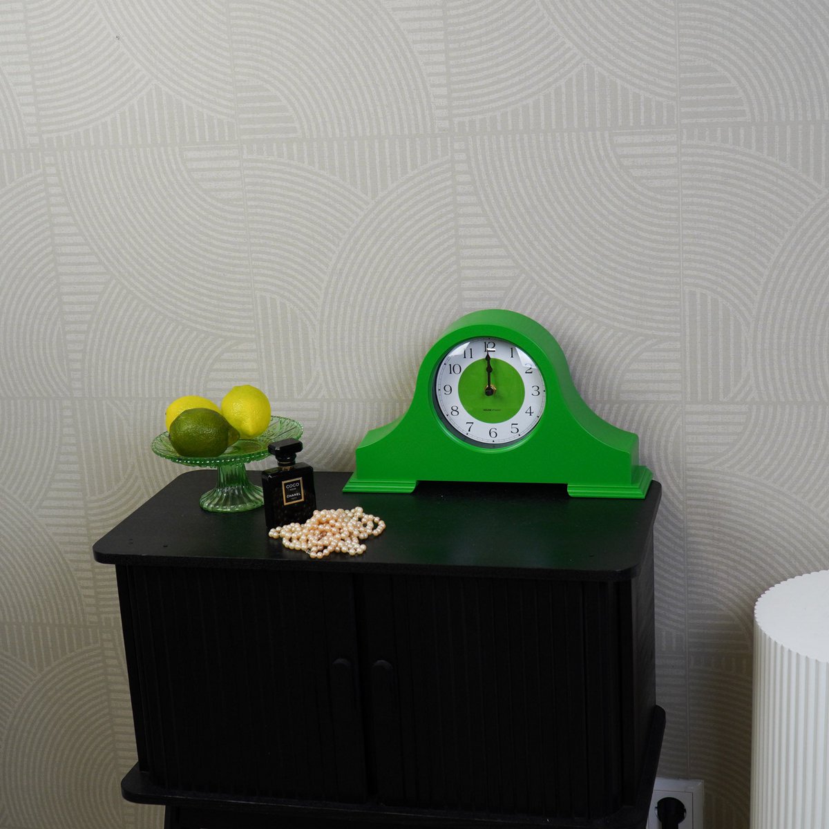 Retro Muse Mantel Klok - Groen