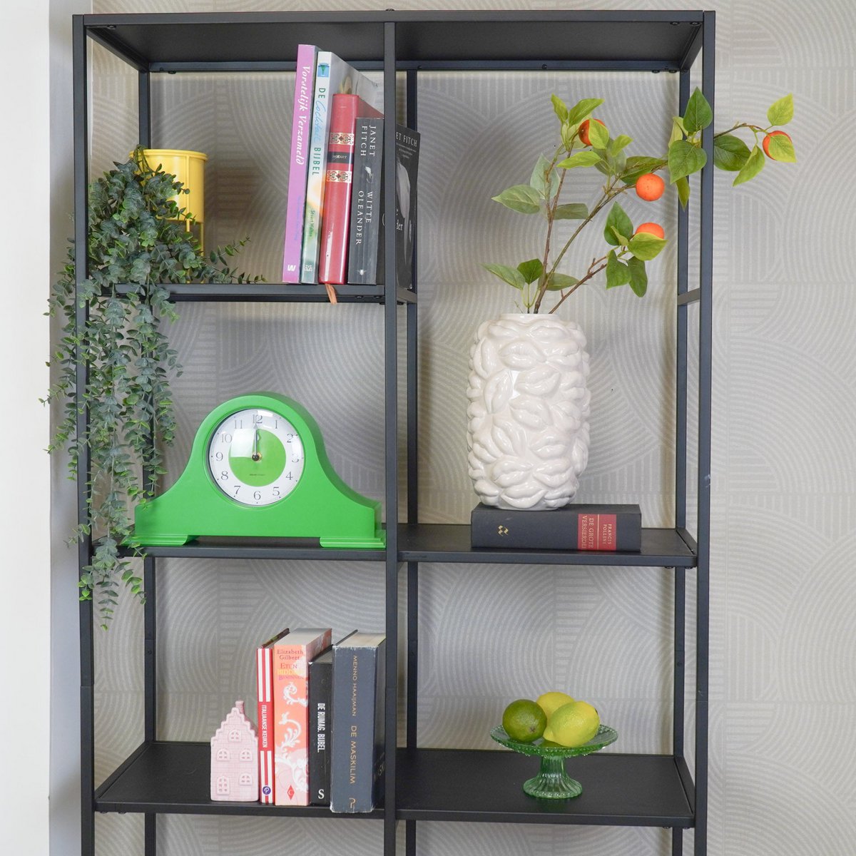 Retro Muse Mantel Klok - Groen
