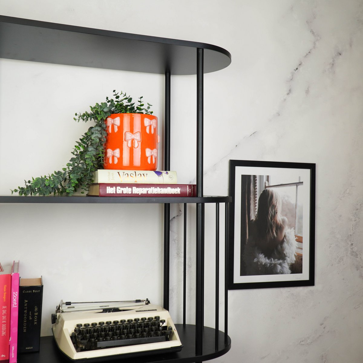 Strik Bloempot - Klein - Oranje & Roze