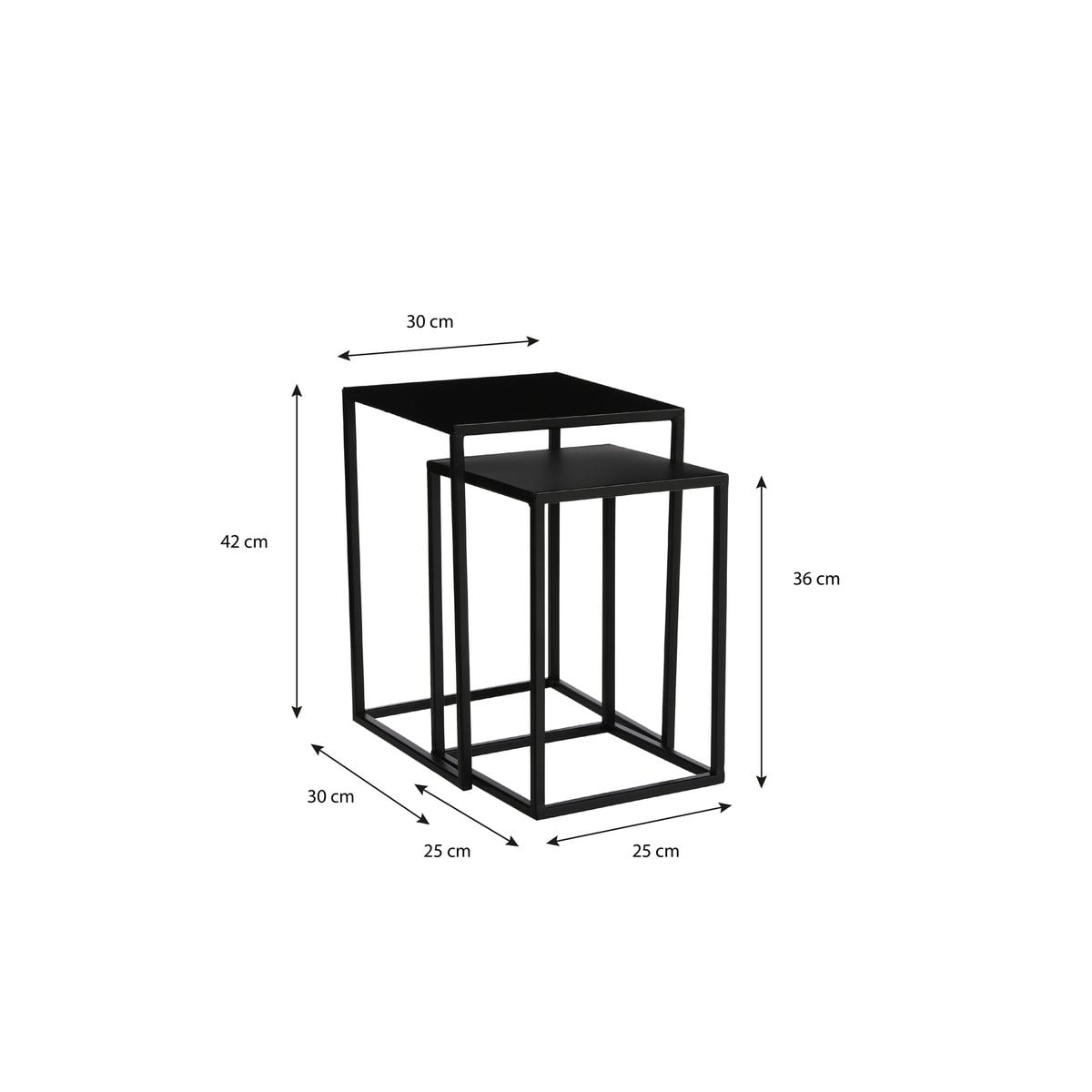 Goa Bijzettafel Set van 2 - Medium