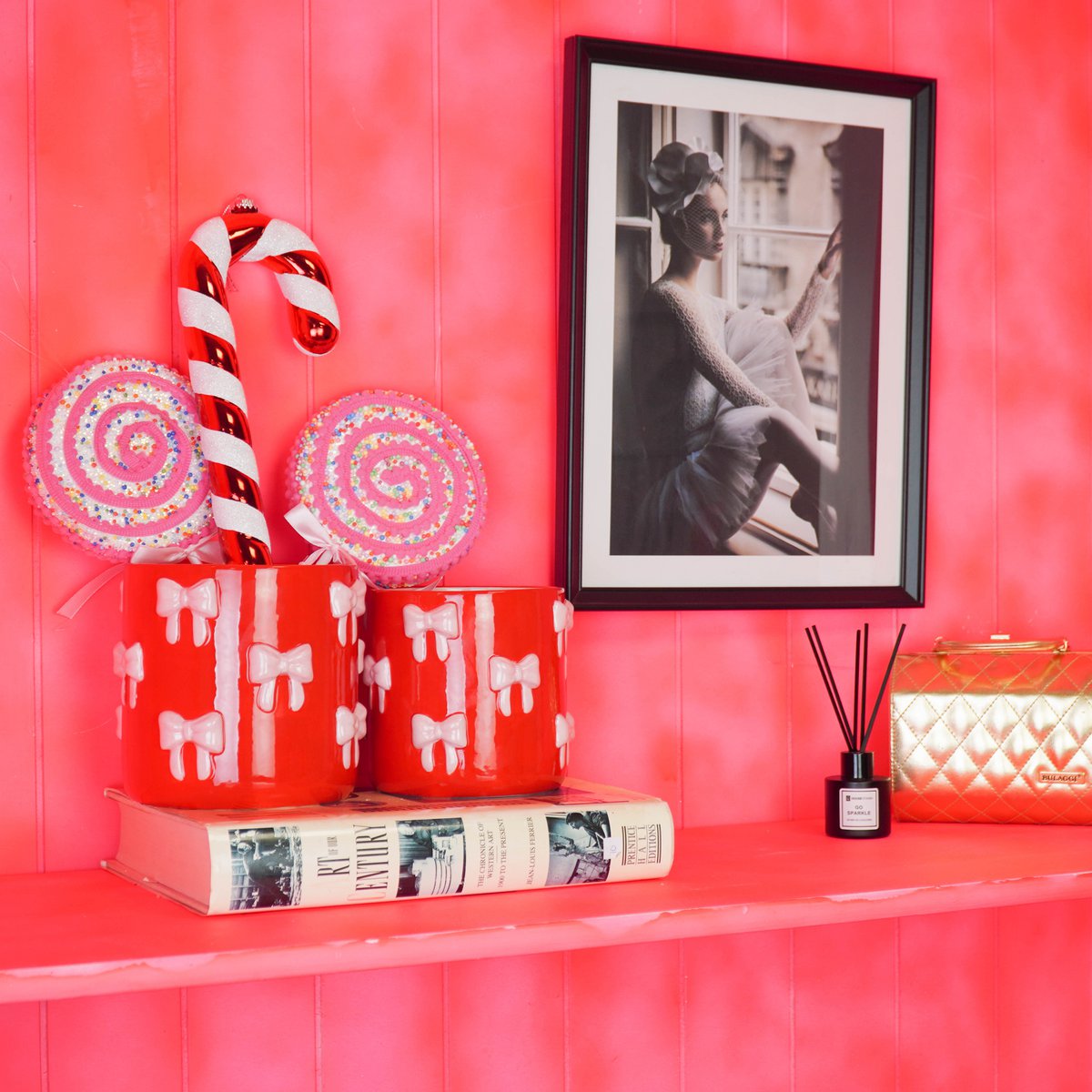 Strik Bloempot - Groot - Rood & Roze