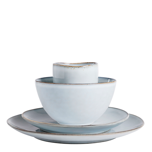 Tabo Serviesset 4 Persoons - Grijs/Blauw