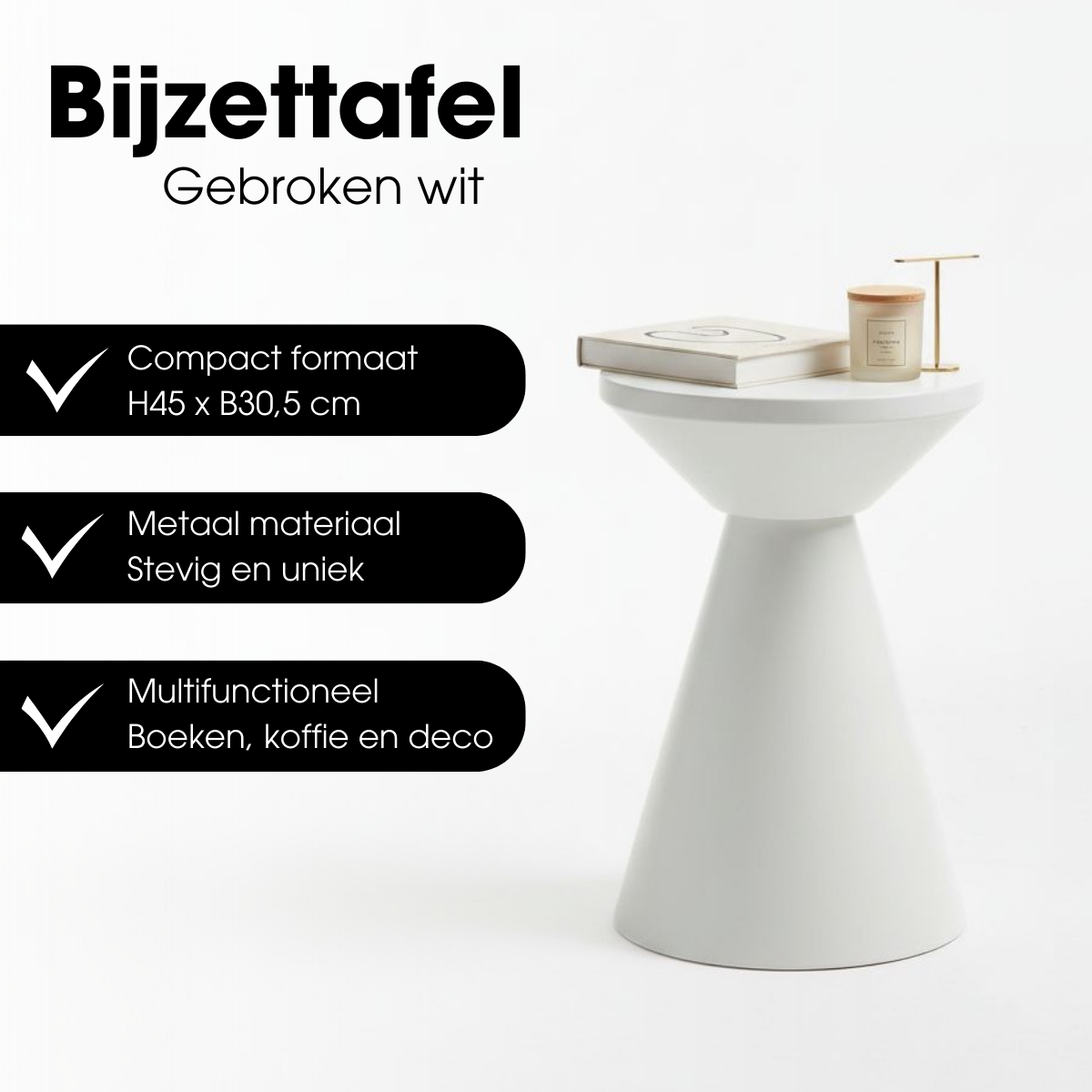 Jim Bijzettafel - Wit