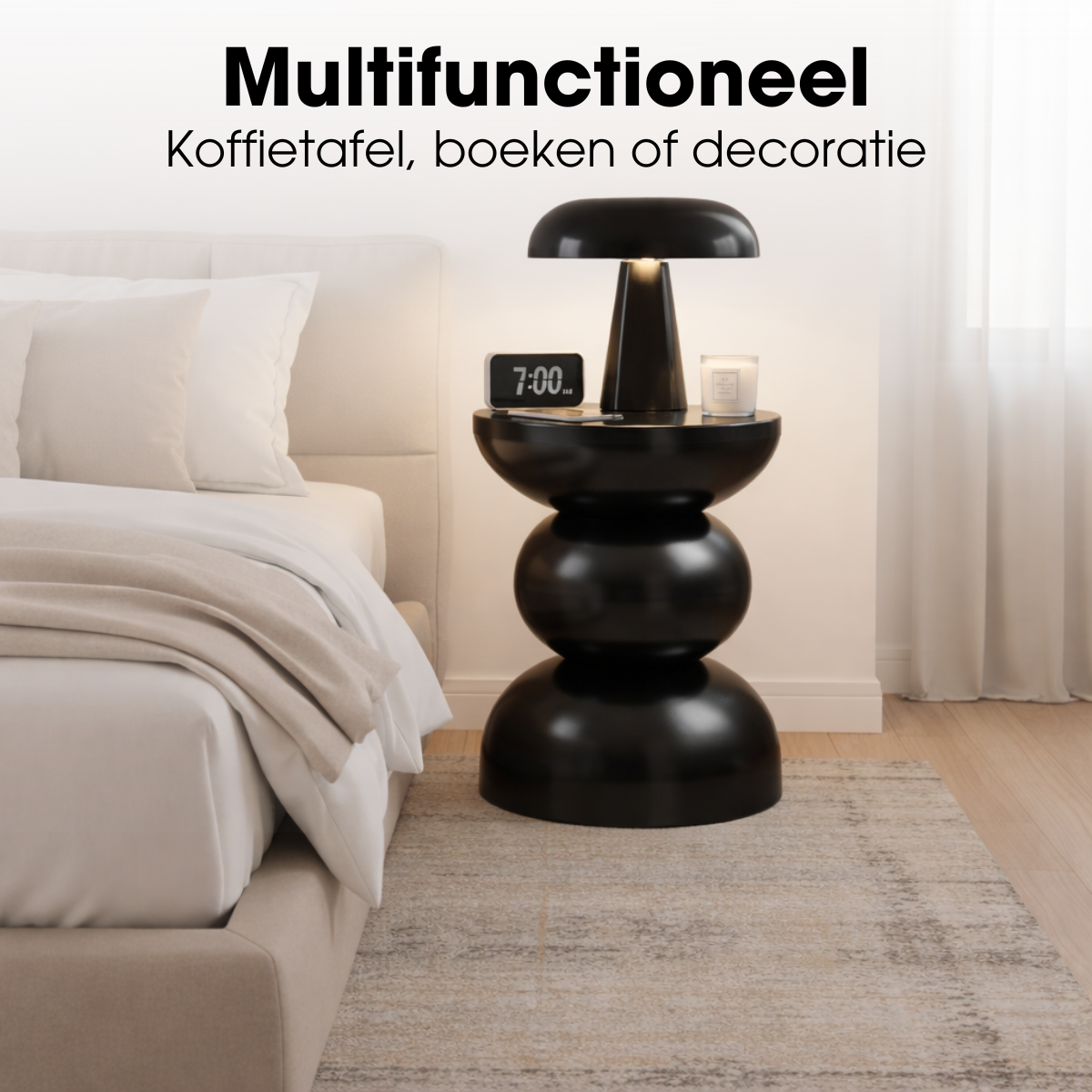 Luna Bijzettafel - Zwart