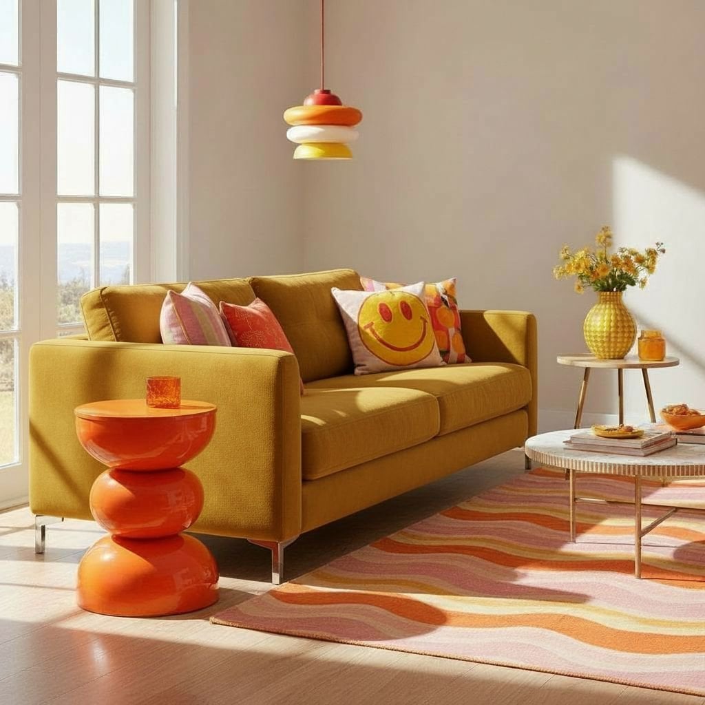 Luna Bijzettafel - Oranje