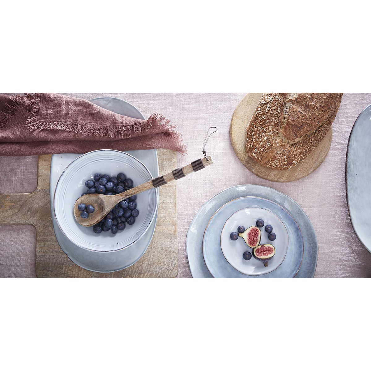 Tabo Serviesset 4 Persoons - Grijs/Blauw