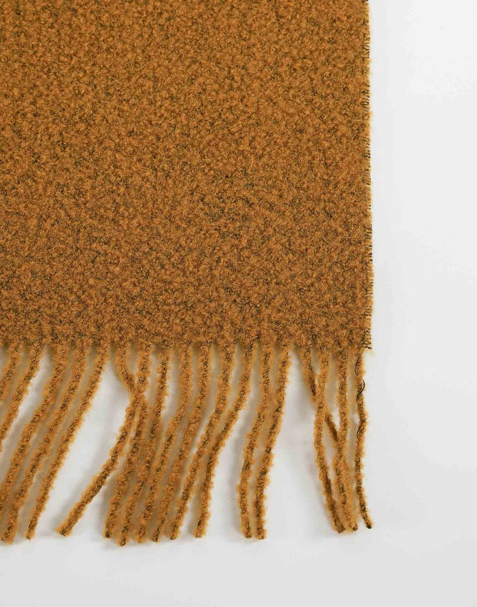 Paris Bouclé Deken - Mosterd Geel