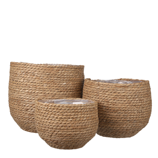 Jorck Pure Plantenmand Set van 3 Lichtbruin