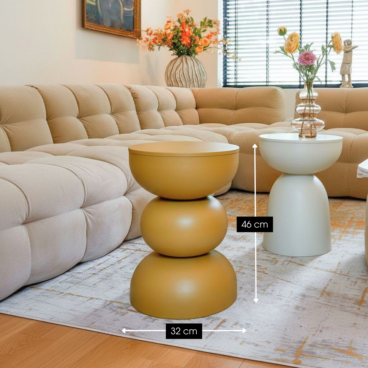 Luna Bijzettafel - Geel