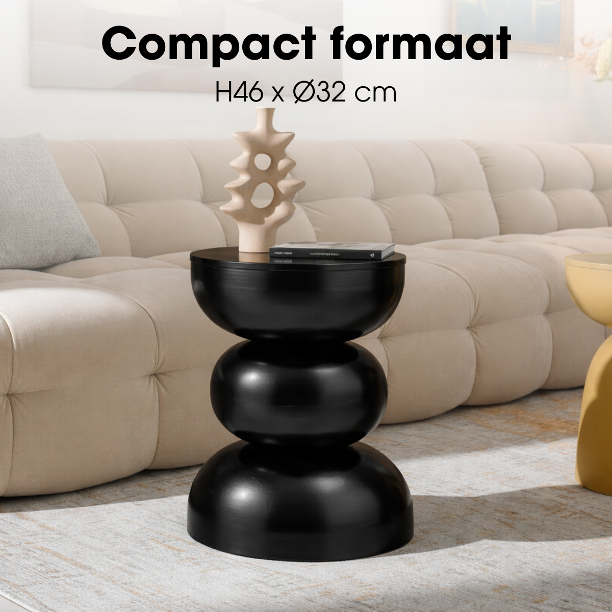 Luna Bijzettafel - Zwart