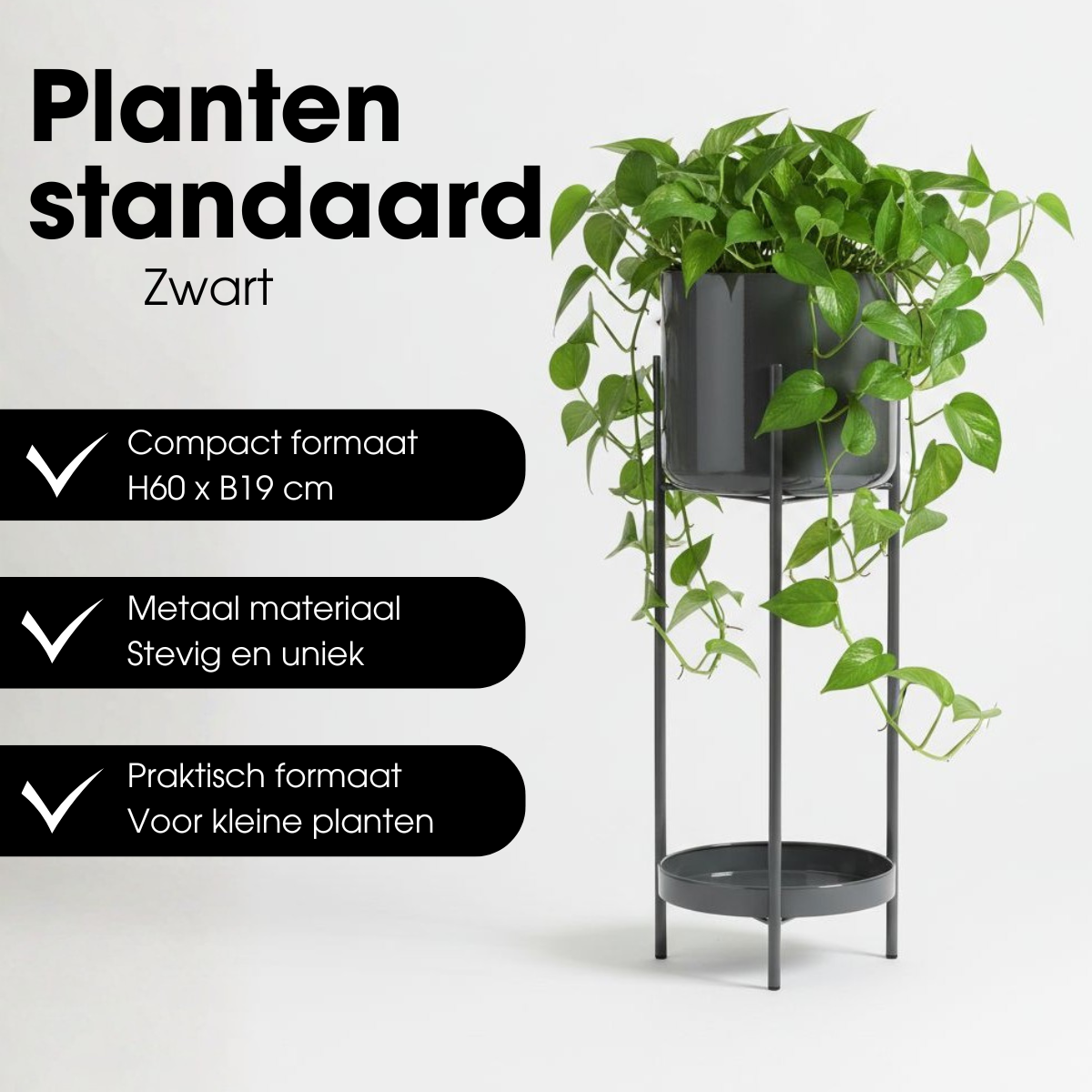 Colyn Bloempot - Zwart