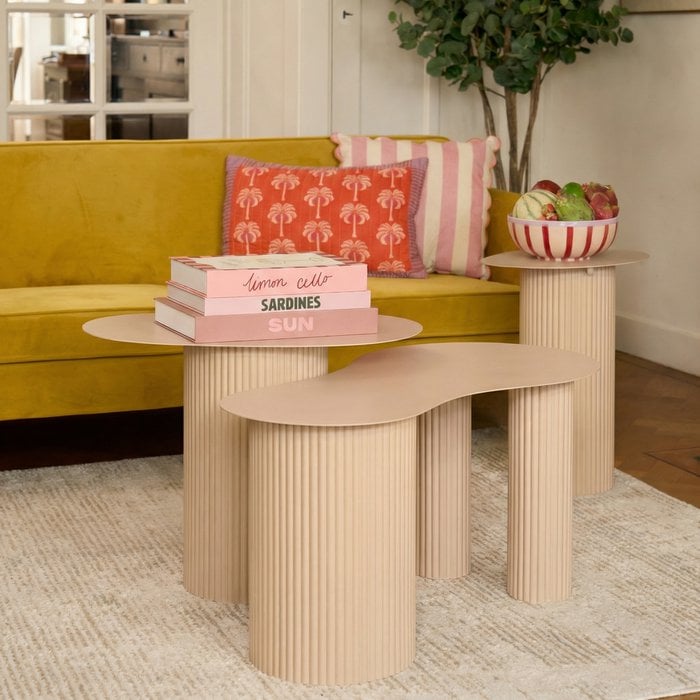 Lux - Organisch tafel set van 3 - Bruin