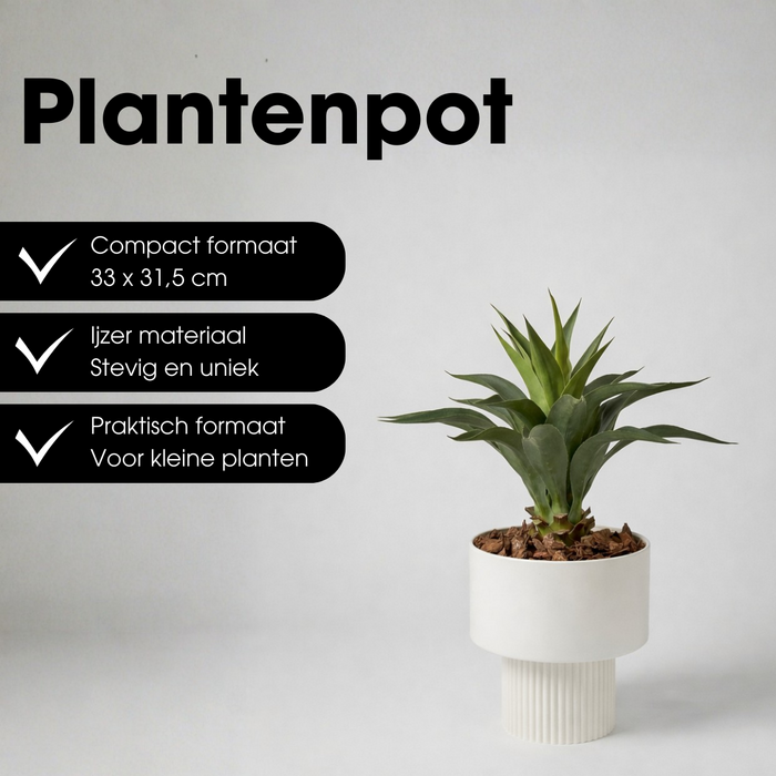 Lux - Bloempot - Wit