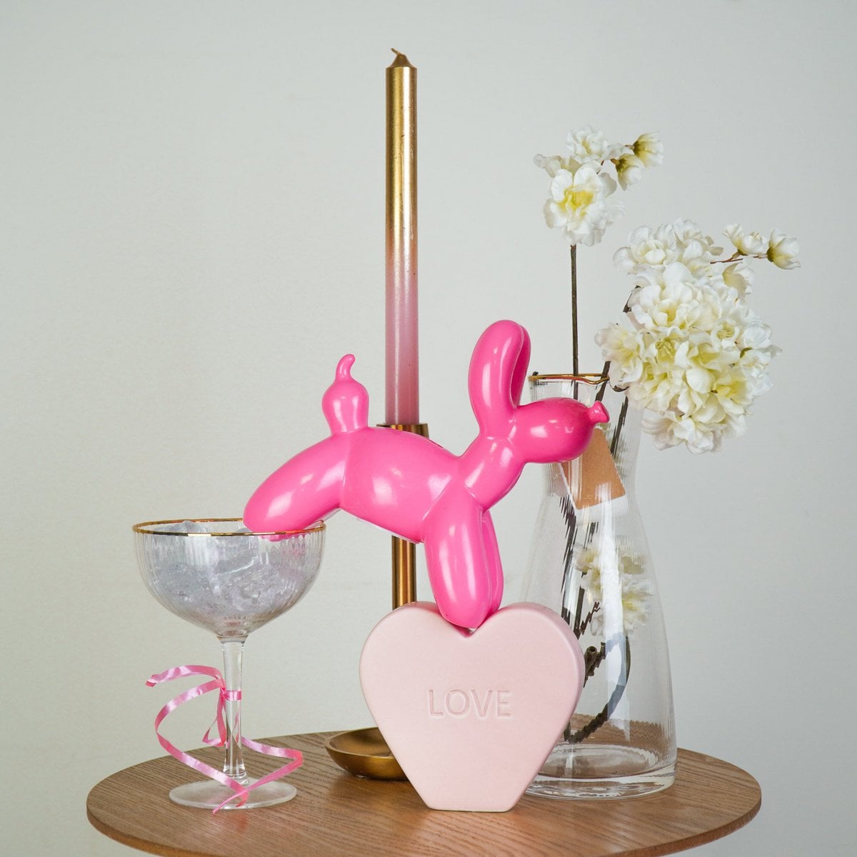 Balloon Dog Ornament - Roze