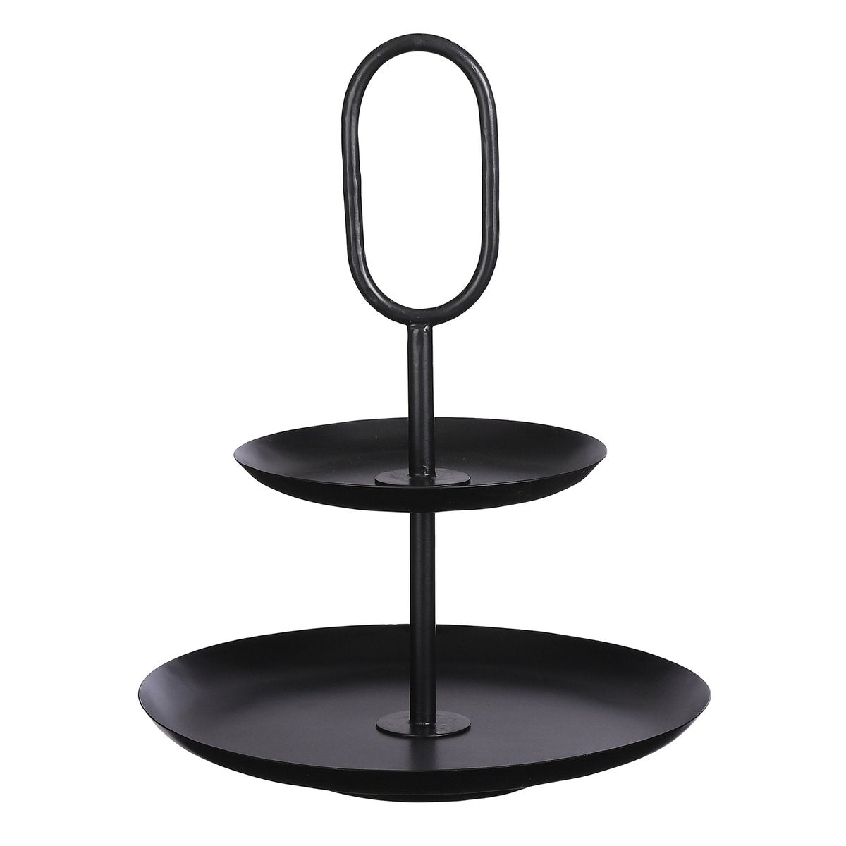 Rama Etagere 2 Laags Ovaal - Zwart