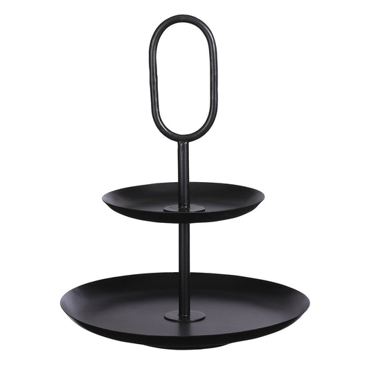 Rama Etagere 2 Laags Ovaal - Zwart