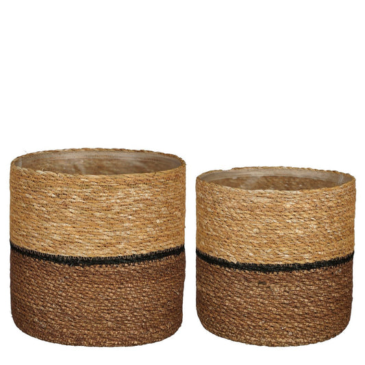 Damian Plantenmand Set van 2 - Bruin