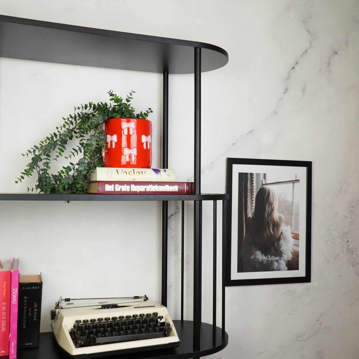 Strik Bloempot - Groot - Rood & Roze