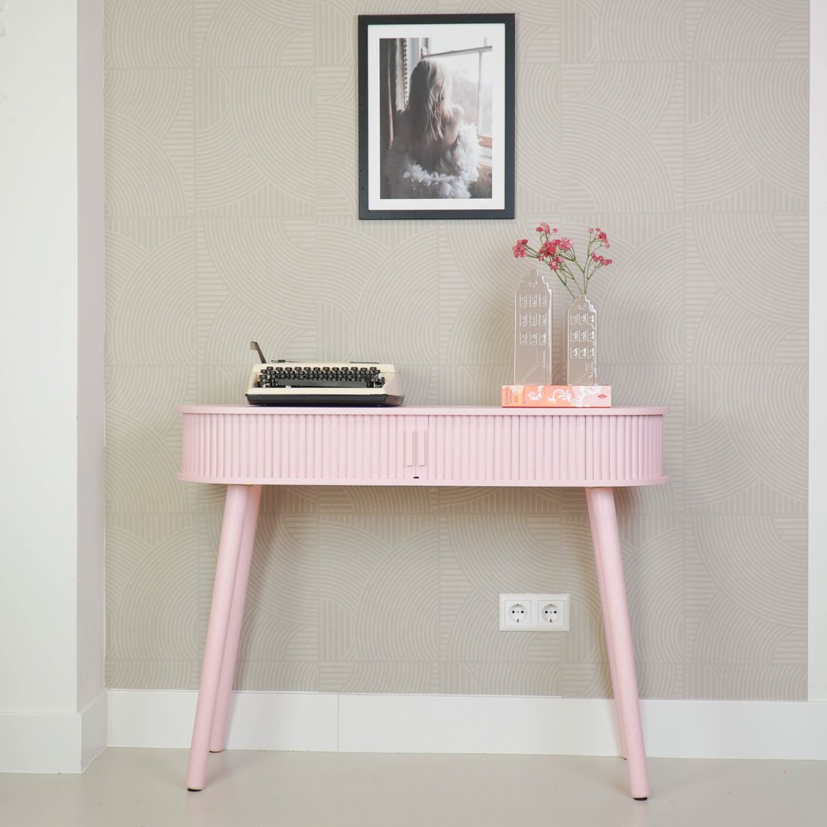 Slat Slide Bijzettafel - Roze - Groot
