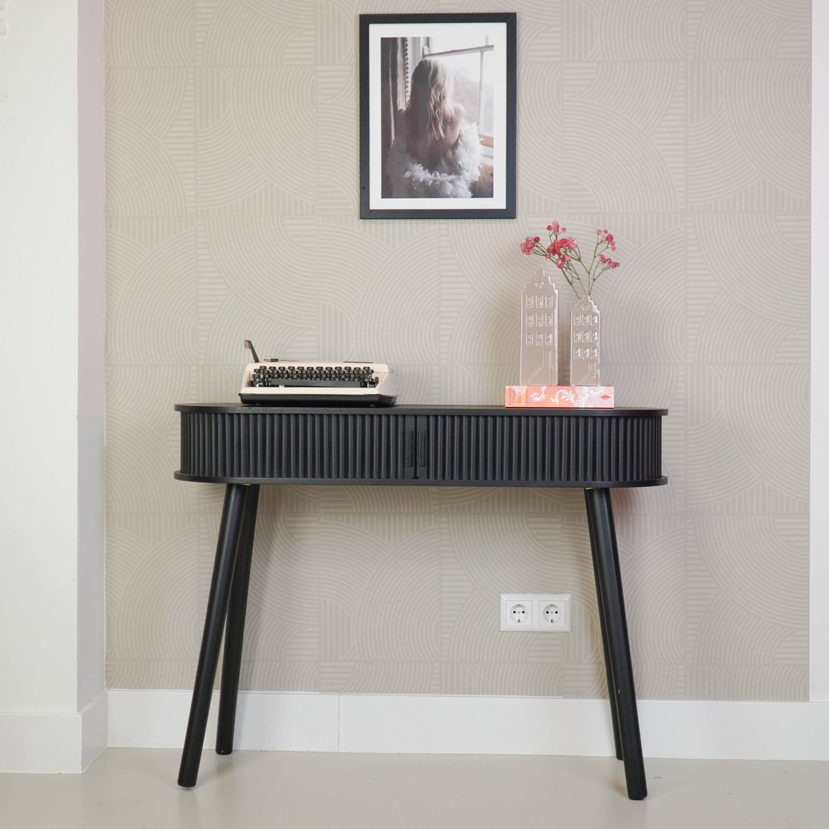 Slat Slide Bijzettafel - Zwart - Groot