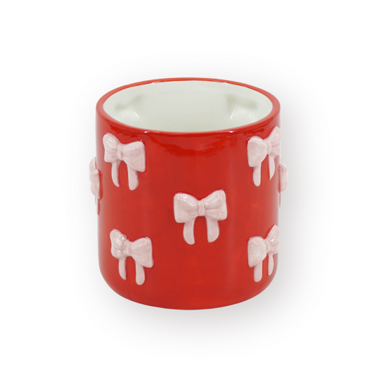 Strik Bloempot - Groot - Rood & Roze