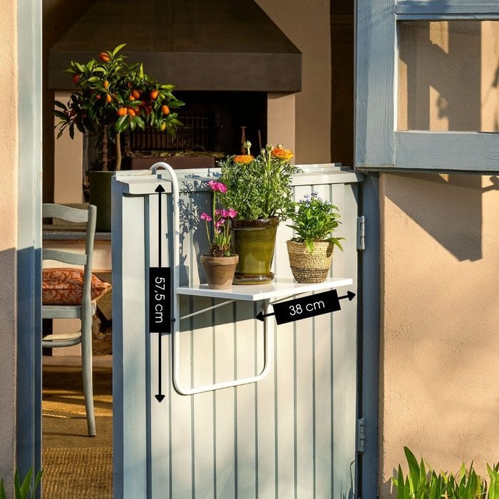 Seatle Bijzettafel - Balkon - Wit