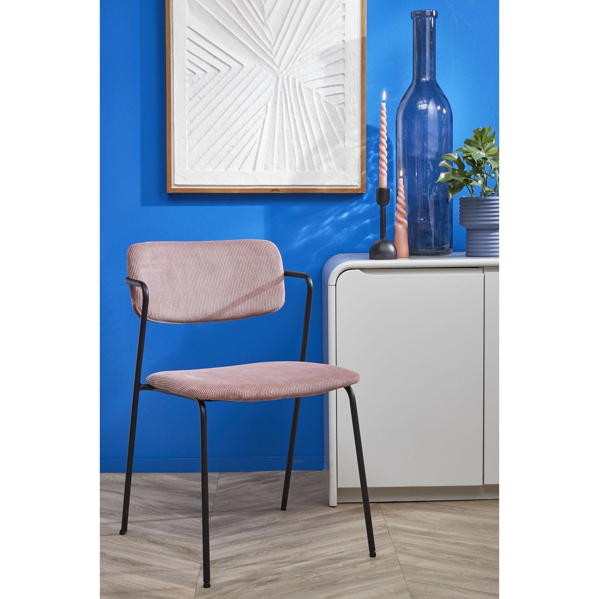 Rioja Fles Vaas - Blauw - Groot