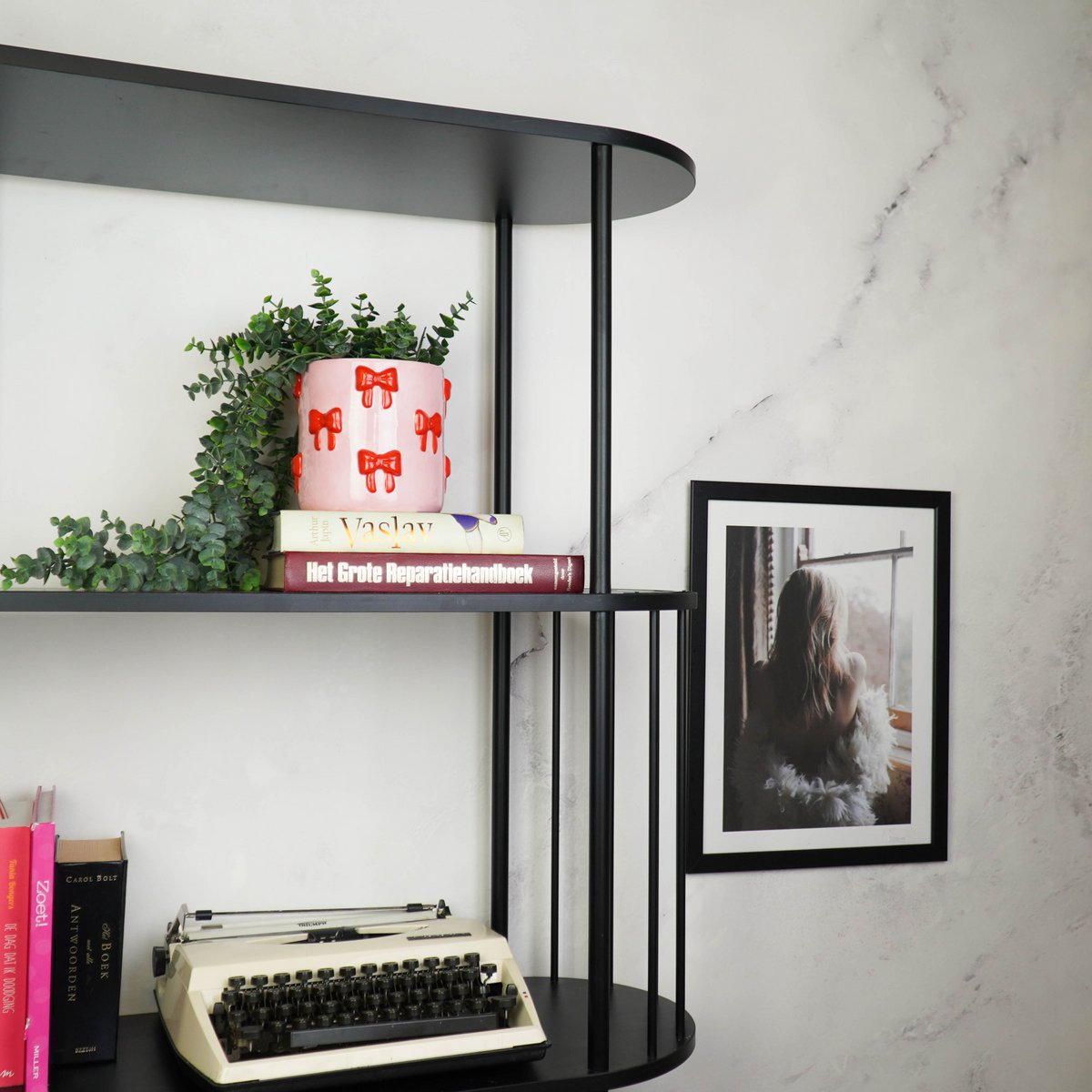 Strik Bloempot - Klein - Roze & Rood