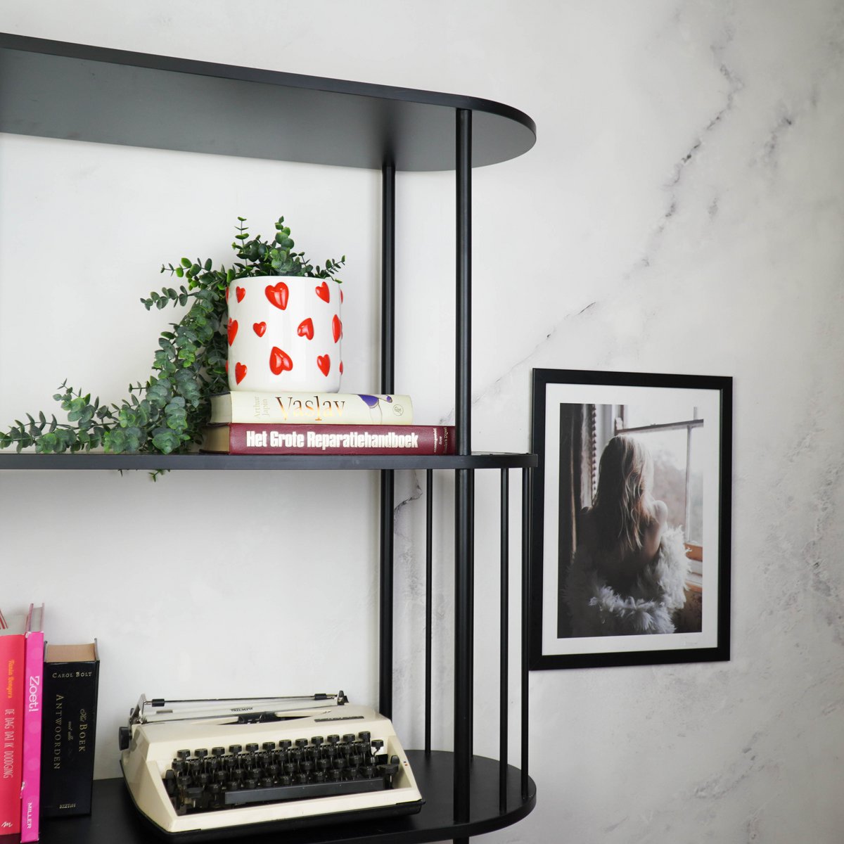 Love Bloempot - Wit & Rood - Klein