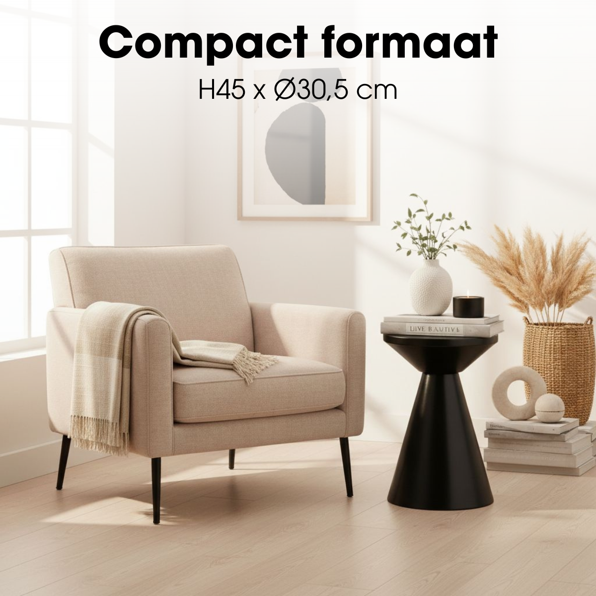 Jim Bijzettafel - Zwart