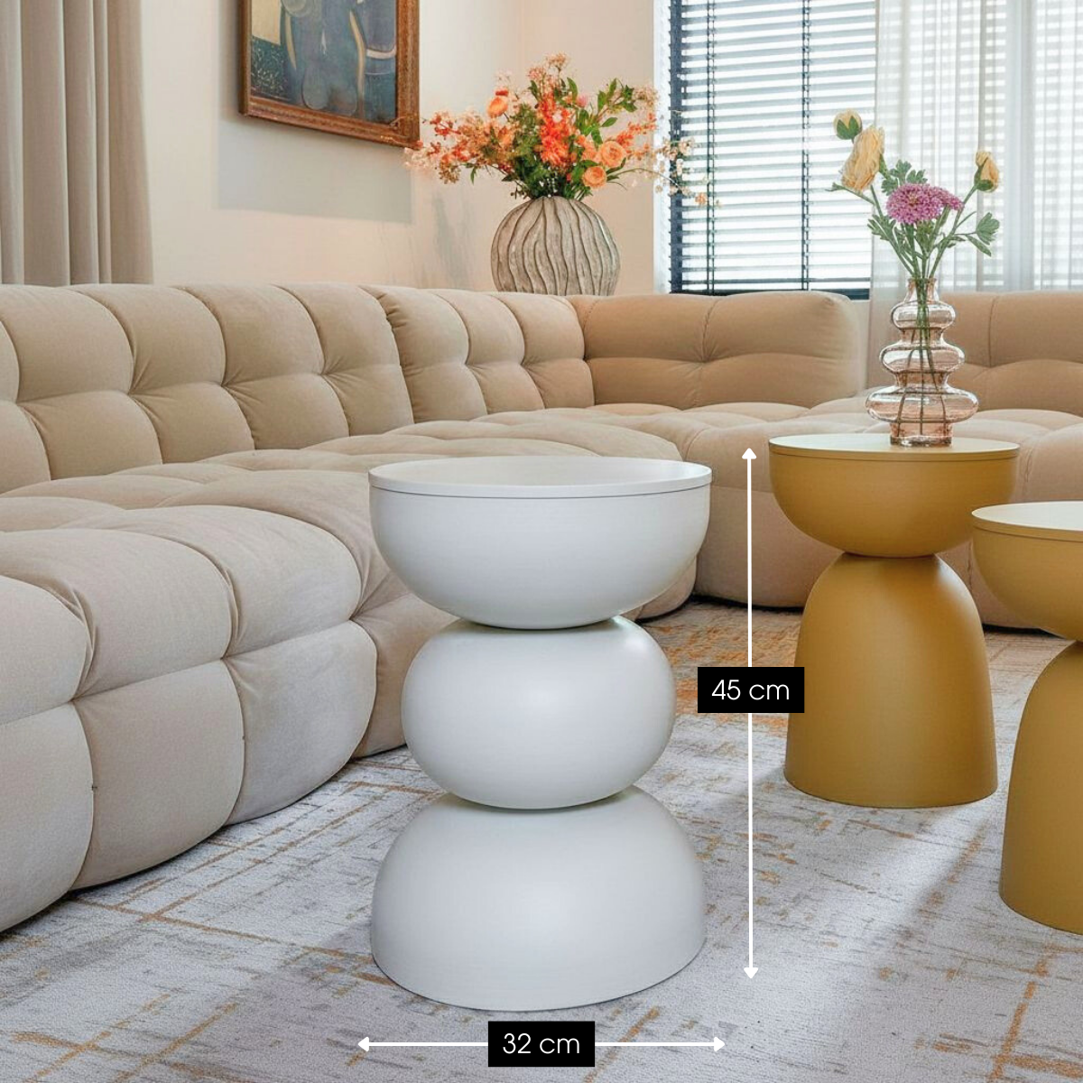 Luna Bijzettafel - Wit