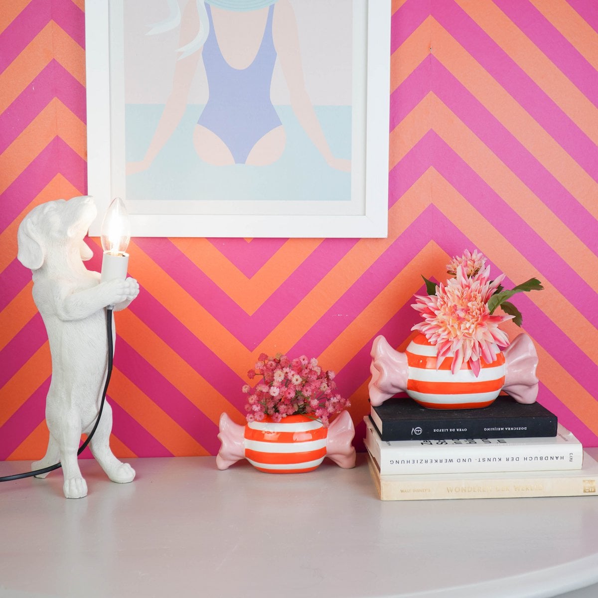 Candy Bloempot - Orange & Pink