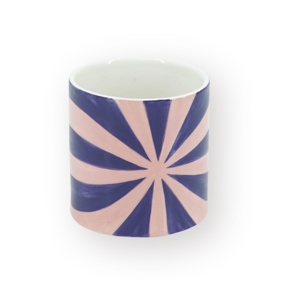 Swirl Bloempot - Blauw & Roze