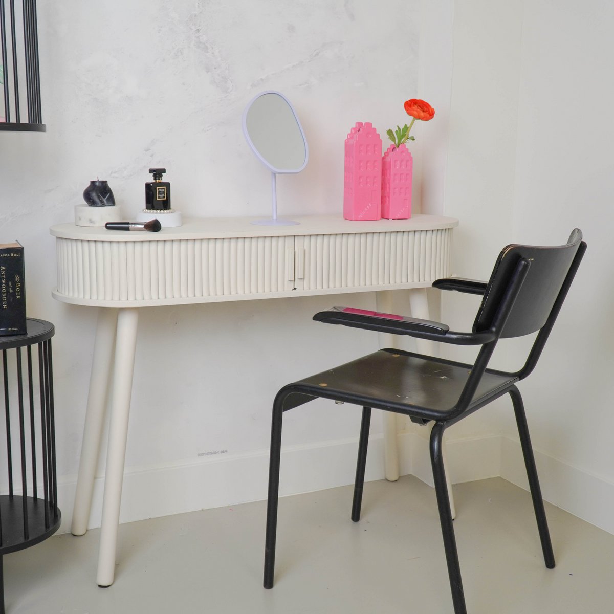 Slat Slide Bijzettafel - Zand - Groot