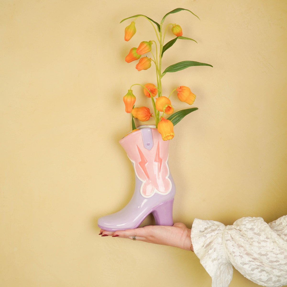 Kiss Me Boot Vaas - Lila & Roze