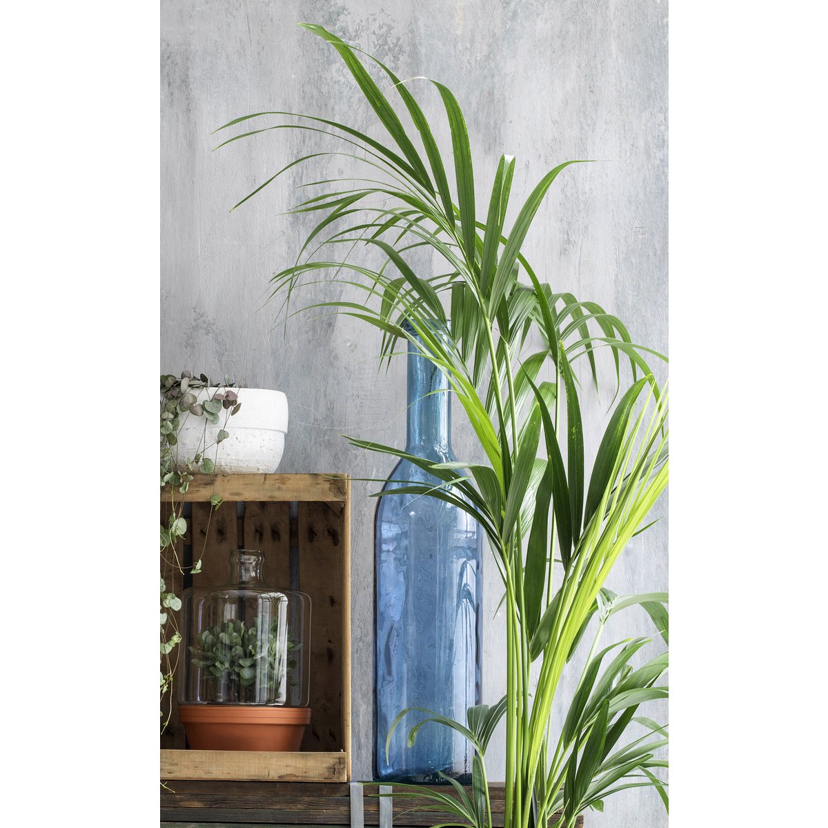 Rioja Fles Vaas - Blauw - Klein