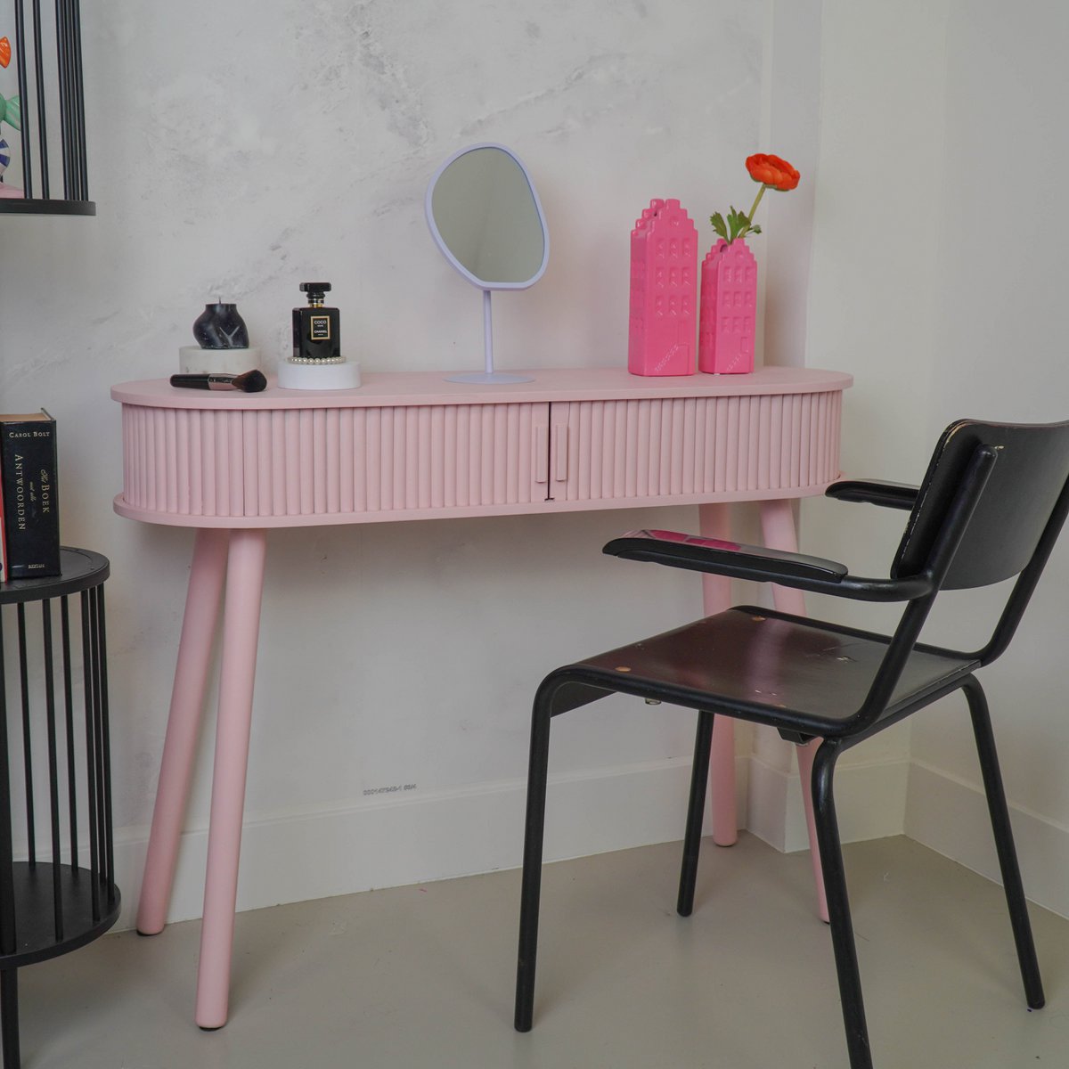 Slat Slide Bijzettafel - Roze - Groot
