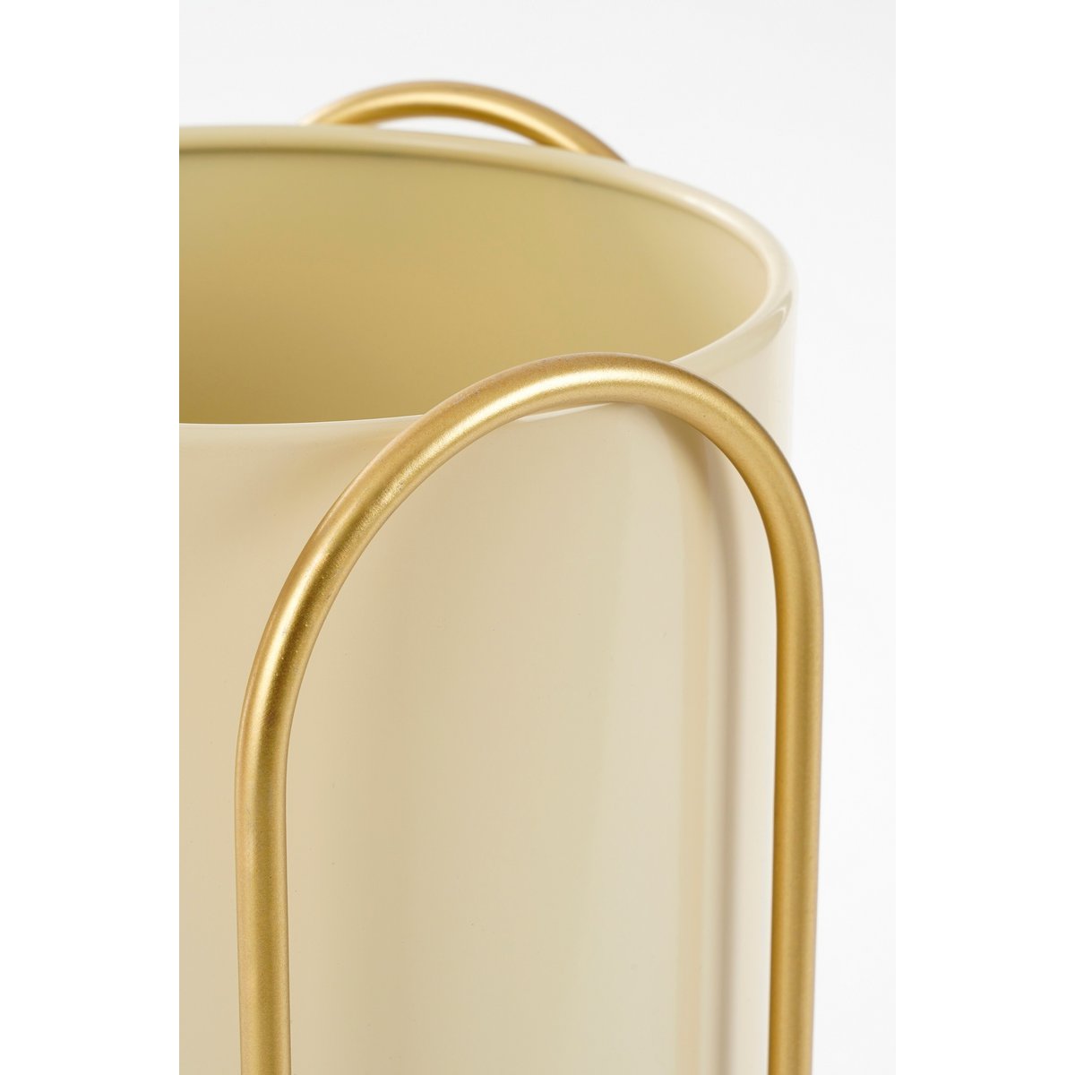 Donau Bloempot op Standaard - Set van 2 - Geel