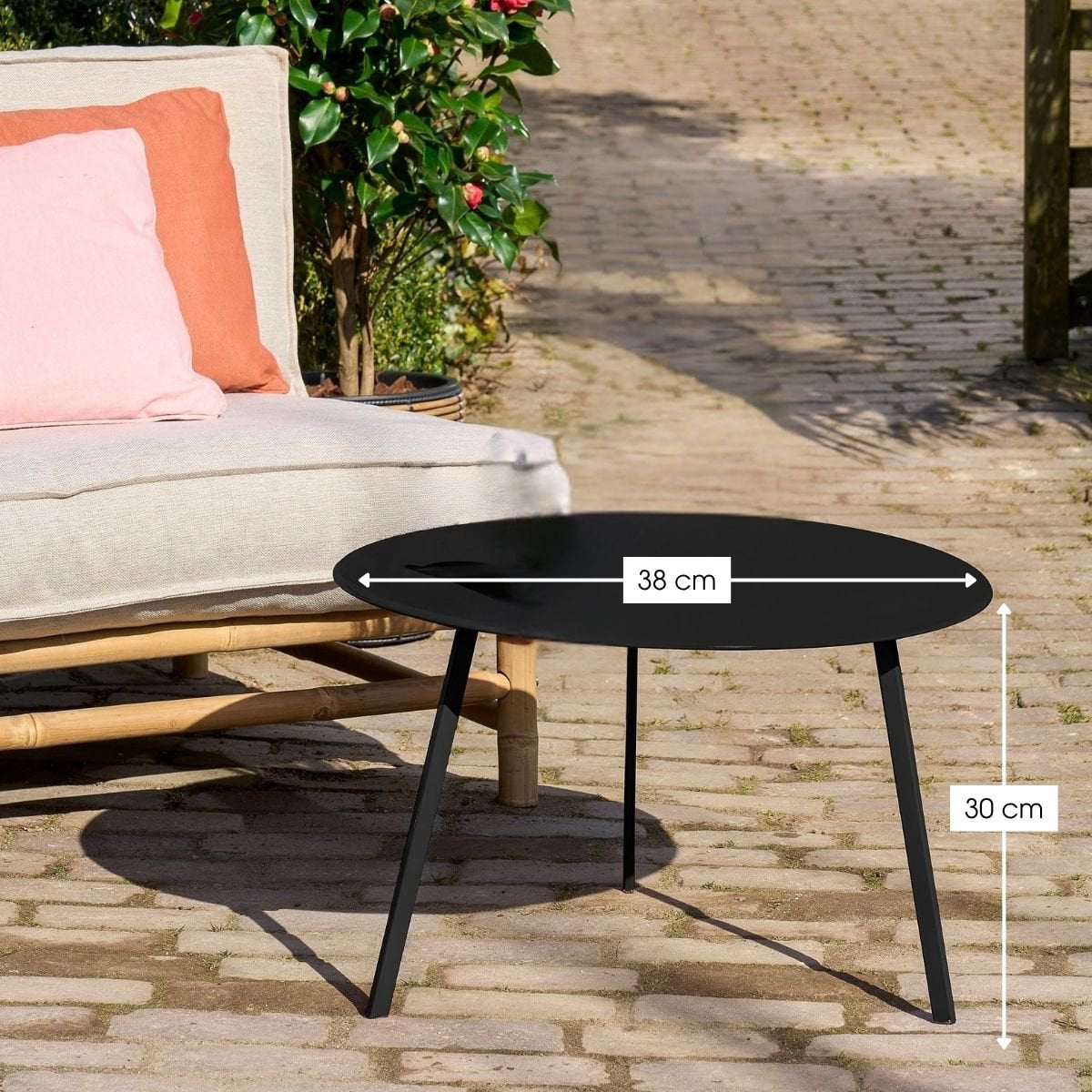 Seatle Bijzettafel Large - Kort - Zwart