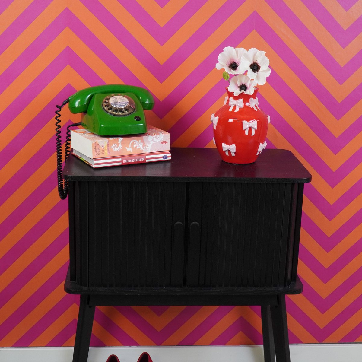 Bonded Belly Vaas - Rood & Roze - Groot