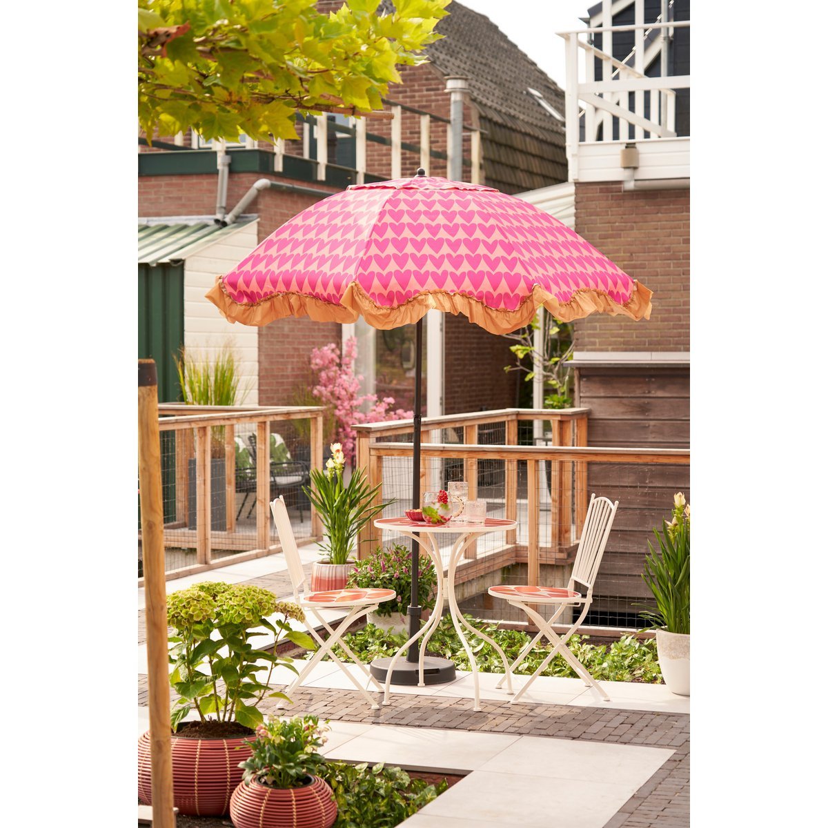 Heart Parasol Roze