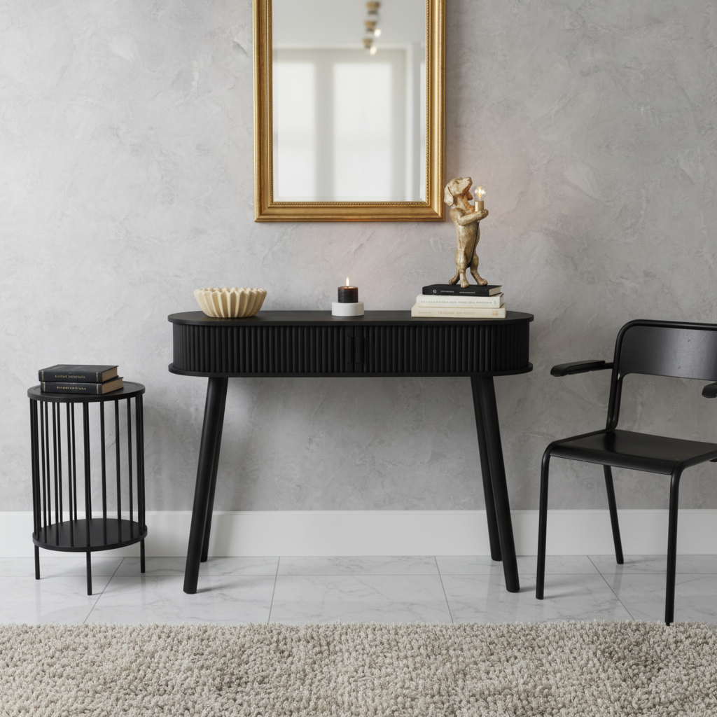 Slat Slide Bijzettafel - Zwart - Groot