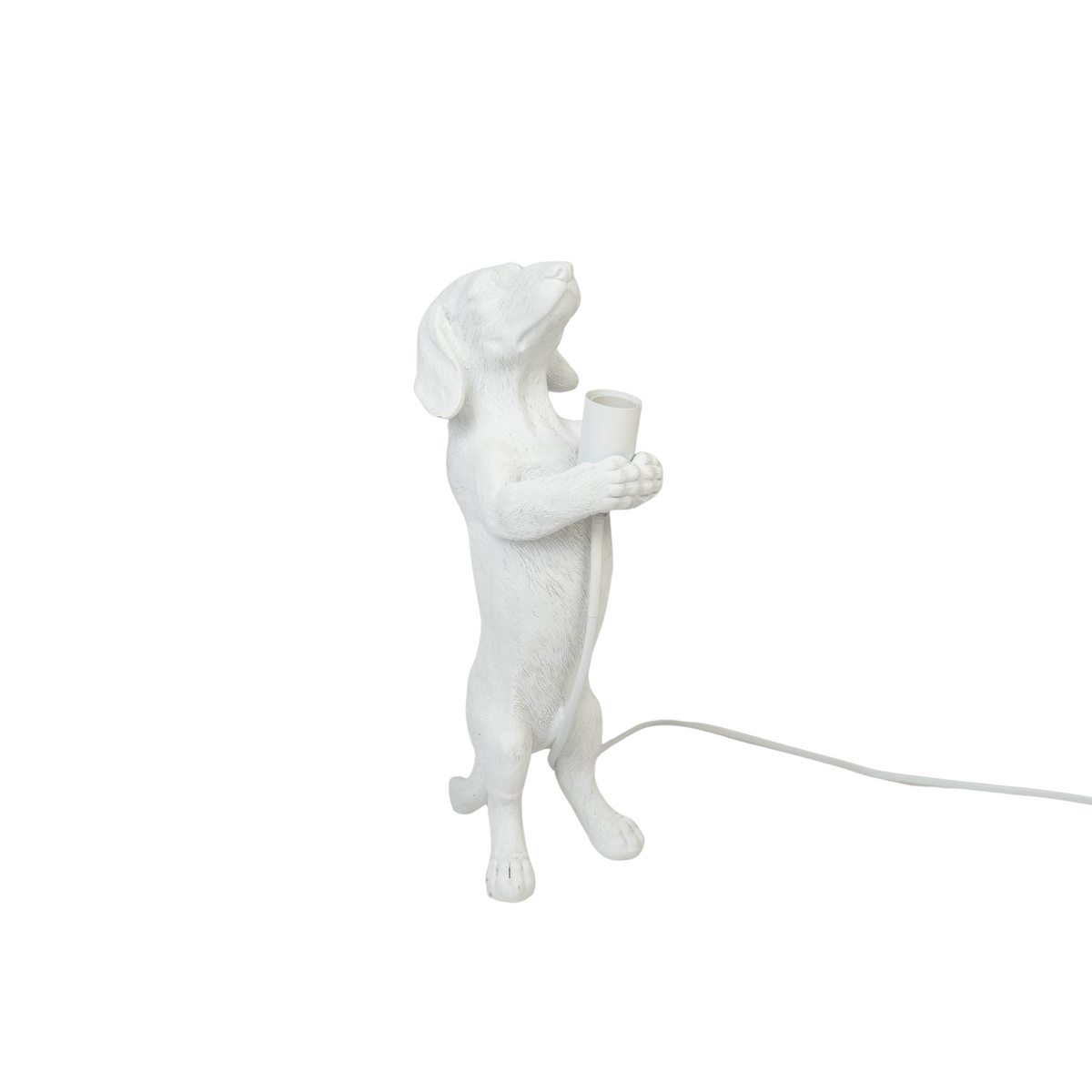 Dachshund Tafellamp - Wit
