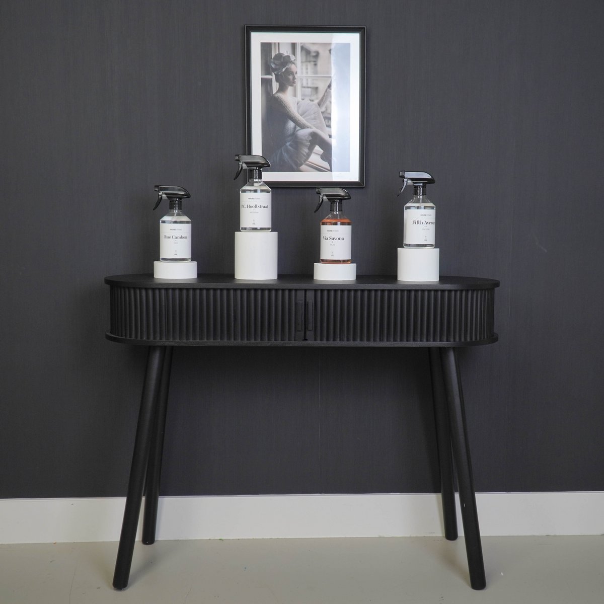 Slat Slide Bijzettafel - Zwart - Groot