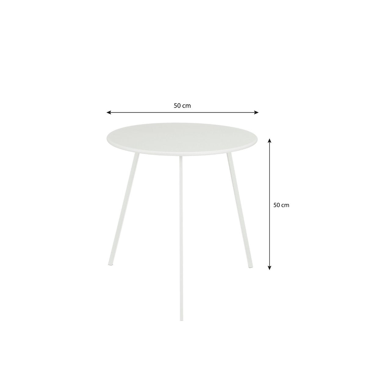 Seatle Bijzettafel - Kort - Wit