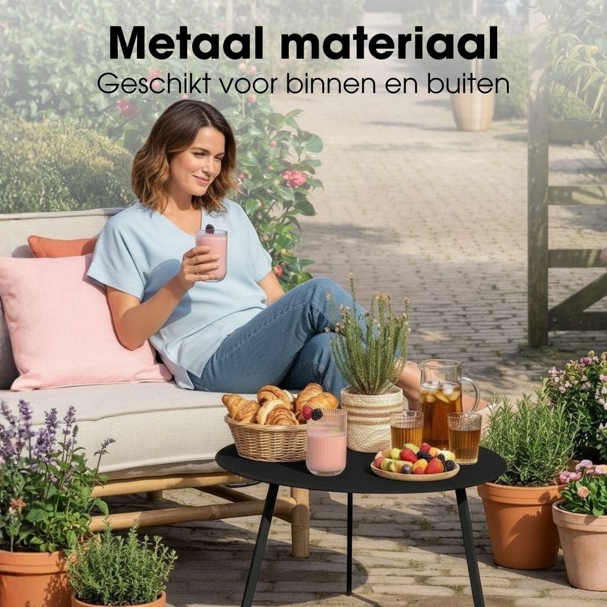 Seatle Bijzettafel Large - Kort - Zwart