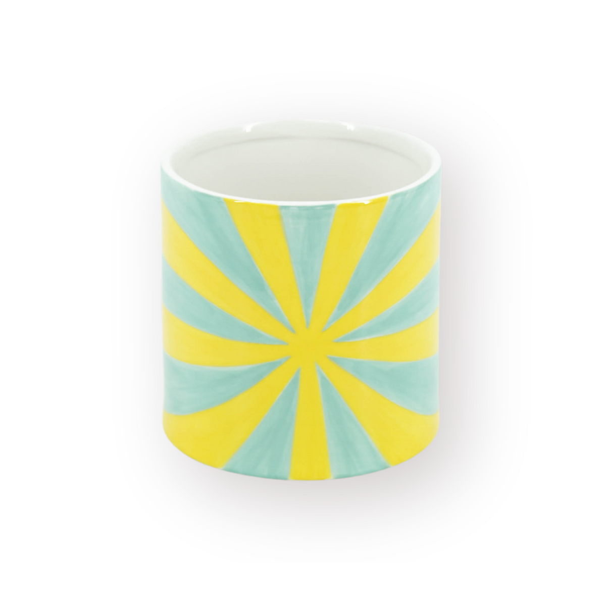 Swirl Bloempot - Geel & Groen