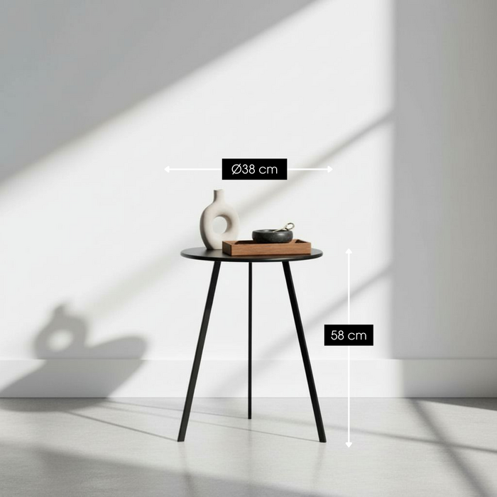 Seatle Bijzettafel - Lang - Zwart