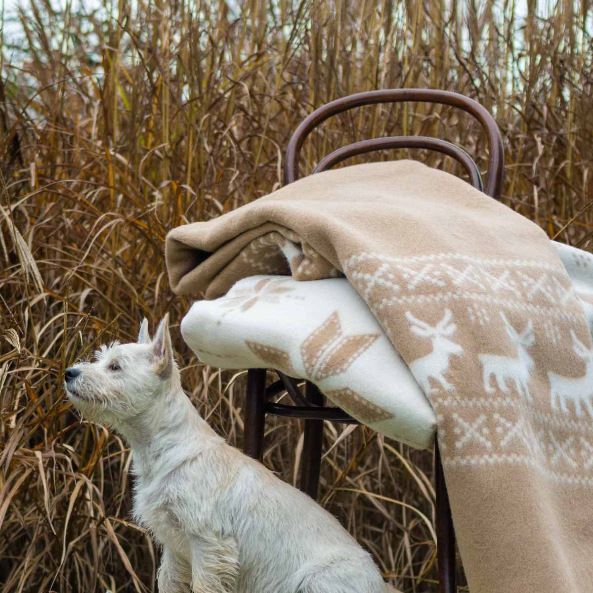 Rendeer Deken - Beige